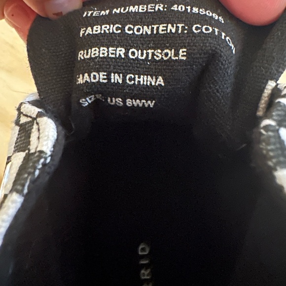 Torrid high top checkered sneakers - Sz 8WW - Picture 6 of 6